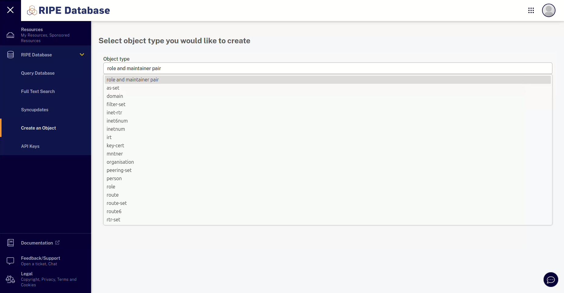 RIPE Create role and maintainer pair